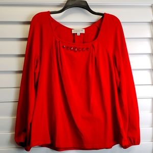 Jones New York Sport Woman Red Shirt Sz: 1X